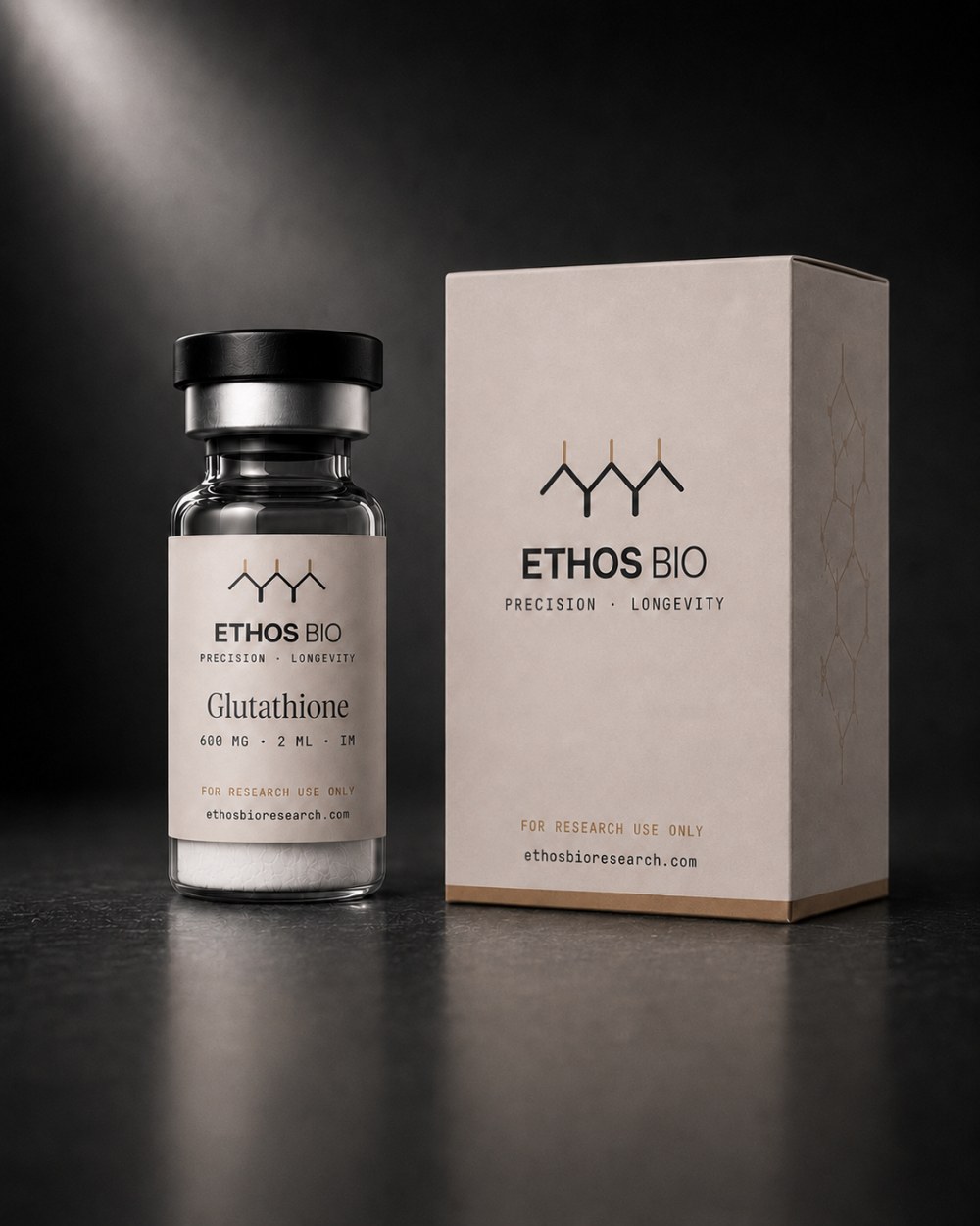 Glutathione vial and box