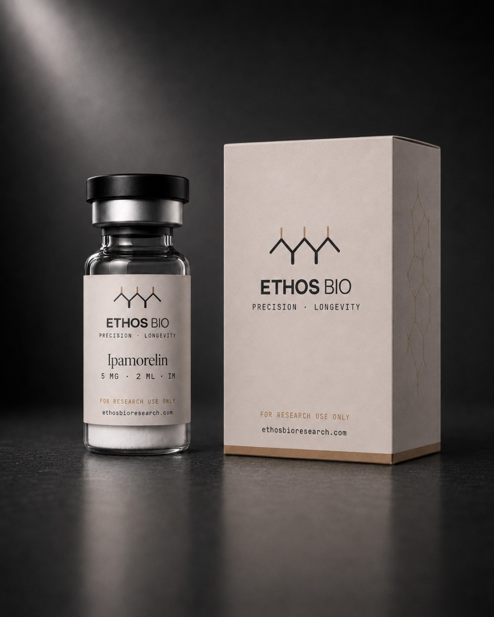Ipamorelin vial and box