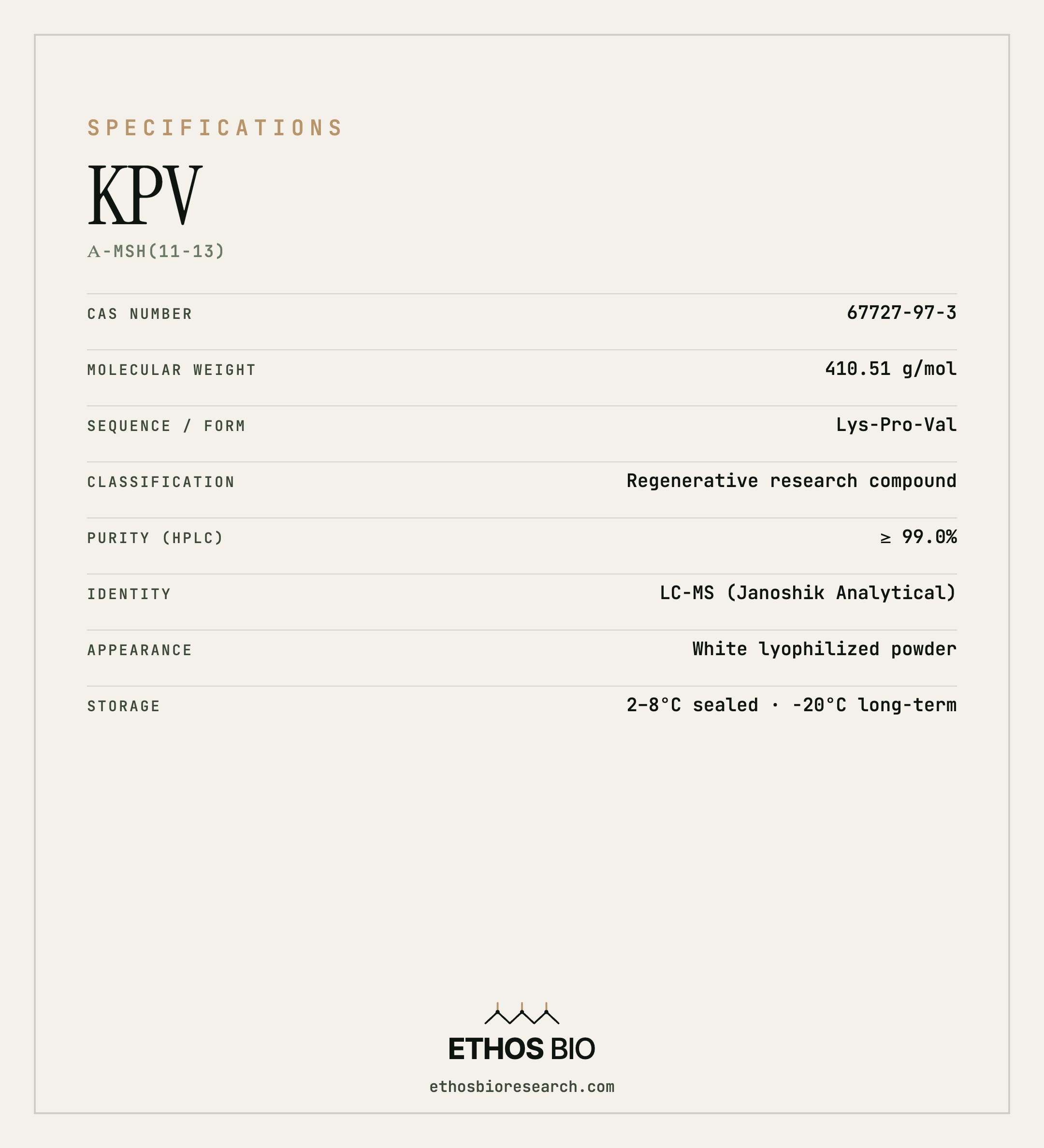 KPV specifications
