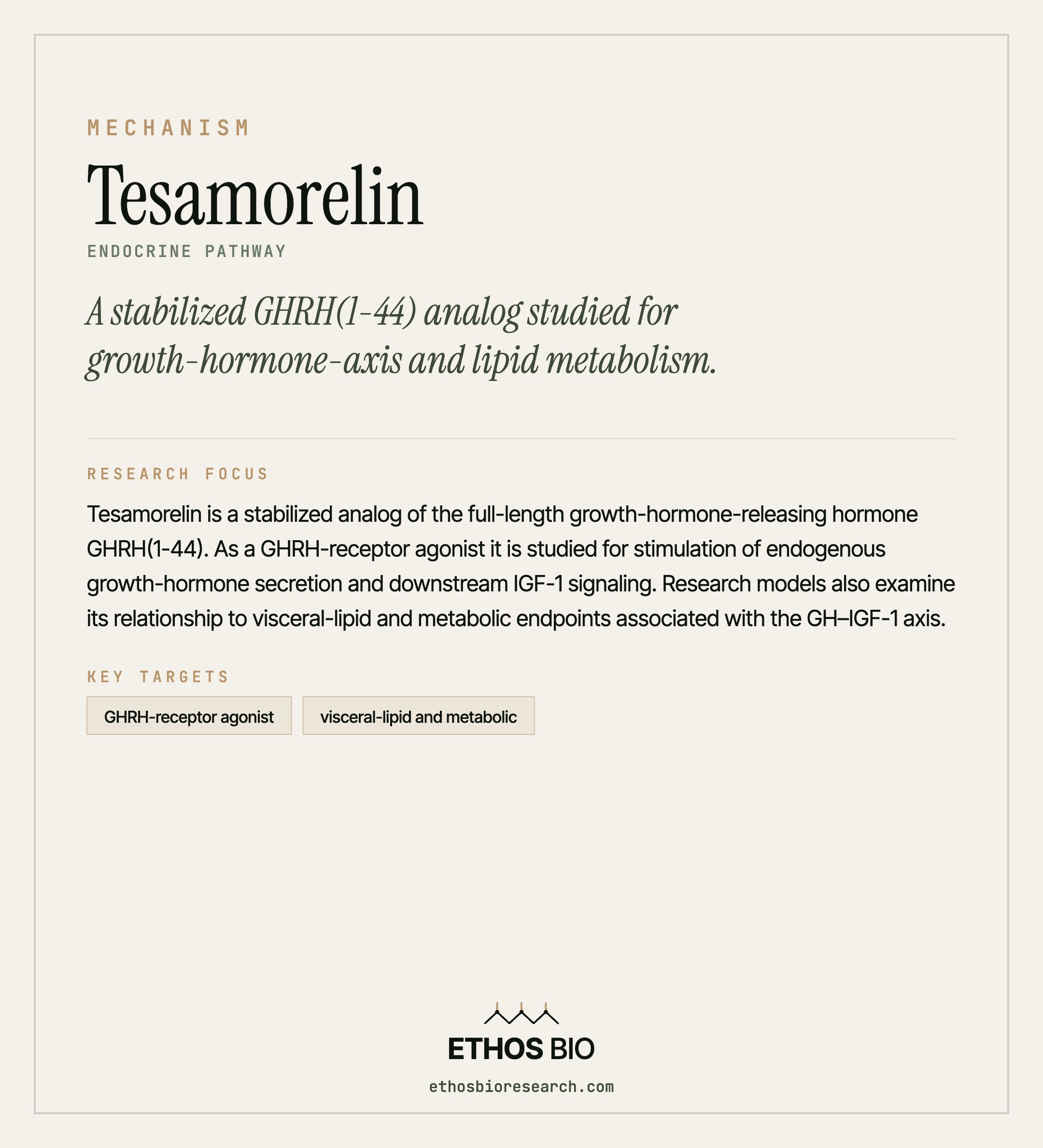 Tesamorelin mechanism