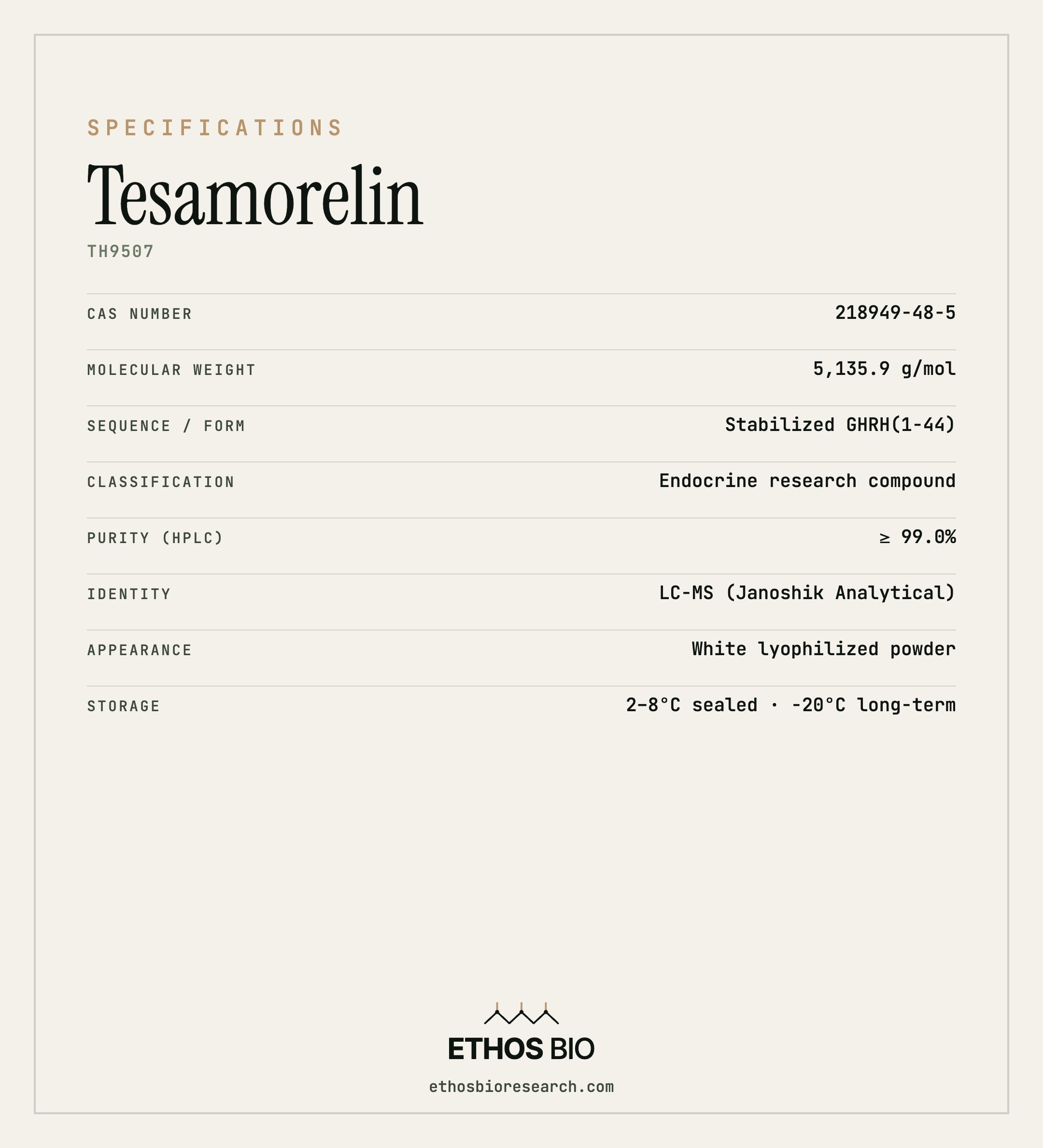 Tesamorelin specifications