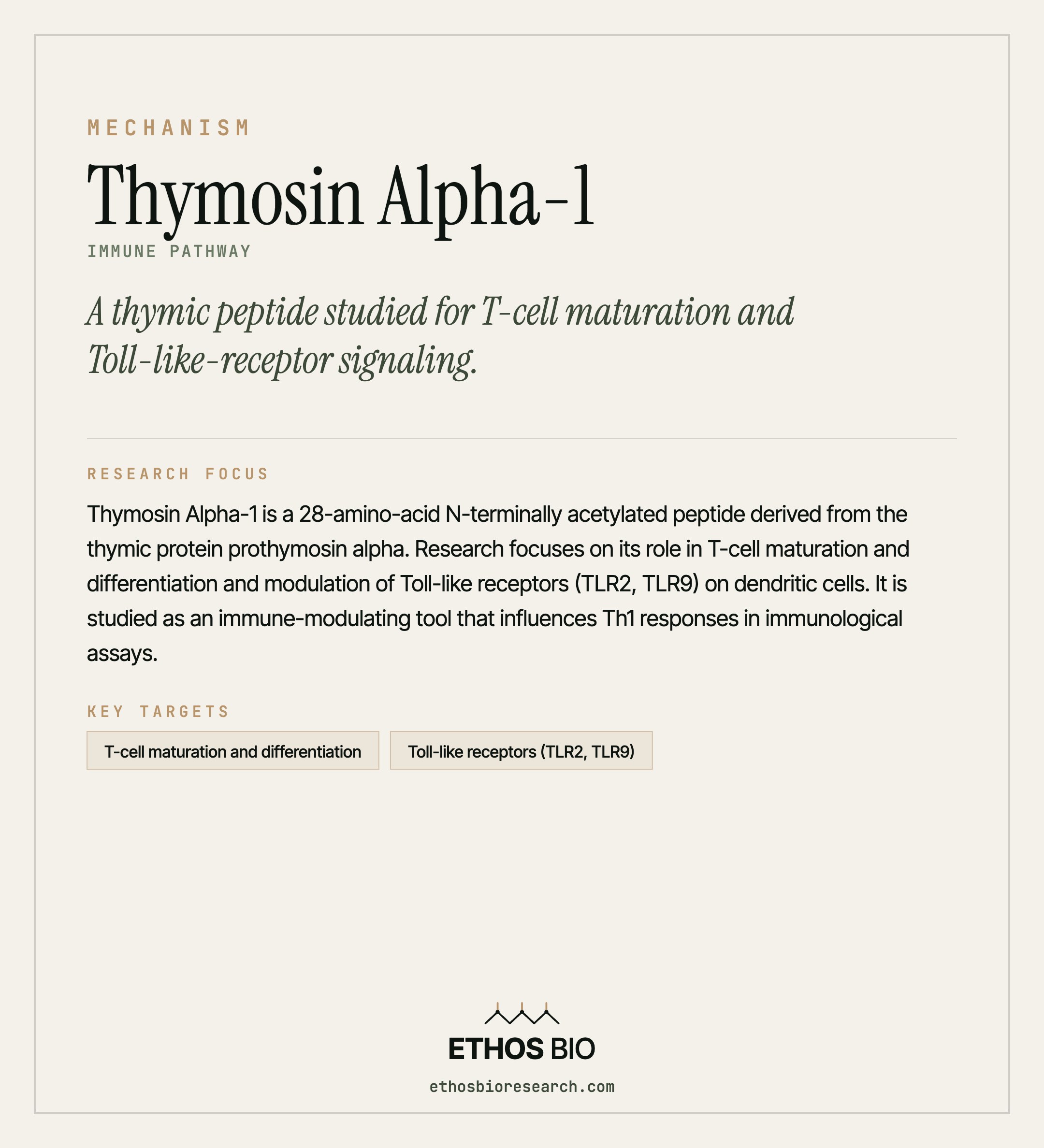 Thymosin Alpha-1 mechanism